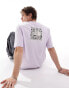 The North Face Geolines Redbox backprint oversized t-shirt in lilac exclusive to ASOS