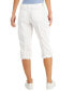 Фото #2 товара Petite Mid Rise Bungee-Hem Capri Pants, Created for Macy's