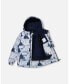 ფოტო #3 პროდუქტის Big Boys Two Piece Snowsuit Watercolor Pine Print And Solid Navy Pant