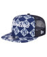 Men's Navy New York Yankees Seeing Diamonds A-Frame Trucker 9FIFTY Snapback Hat