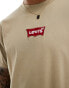 Levi's t-shirt with central batwing logo in tan