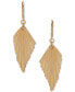 Gold-Tone Fan Drop Earrings