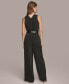 Фото #1 товара Women's Halter-Neck Belted Sleeveless Jumpsuit