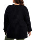 Фото #2 товара Trendy Plus Size Tunic Sweater