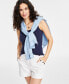 Women's Ribbed Square-Neck Tank, Created for Macy's