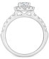 ფოტო #4 პროდუქტის GIA Certified Diamond Halo Bridal Set (1-1/2 ct. t.w.) in 14k White Gold