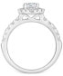 Фото #4 товара GIA Certified Diamond Halo Bridal Set (1-1/2 ct. t.w.) in 14k White Gold