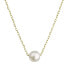 Women´s gold necklace with real pearl 92P00027