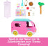 Фото #18 товара Barbie Chelsea Serie, Chelsea Auto und Camper Set mit 10+ Barbie Camping Accessoires, 1x Chelsea Puppe, Teal Auto und Pink Mini Camper, Geschenke für Kinder ab 3 Jahren,FXG90