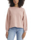 ფოტო #1 პროდუქტის Women's Leo Crewneck Raw-Edge-Hem Sweater