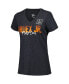 Фото #2 товара Women's Black Martin Truex Jr Snap V-Neck T-shirt