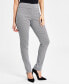 ფოტო #1 პროდუქტის Petite Mid-Rise Pull-On Jacquard Skinny Pants, Created for Macy's