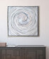 Swirl Textured Metallic Hand Painted Canvas Wall Art, 36" x 36"