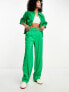 Фото #1 товара Object straight leg trouser co-ord in bright green