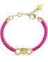 Фото #1 товара Stylish pink leather bracelet with bow JUBB04003JWYGFCT/U