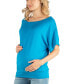 Loose Fit Dolman Maternity Top with Wide Sleeves