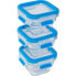 EMSA Clip&Close 600768 Airtight Container 180ml 3 Units Clear / Blue - фото #1