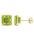 ფოტო #1 პროდუქტის Peridot (3-1/2 ct. t.w.) Square Stud Earrings in 14k Gold