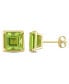 Фото #1 товара Peridot (3-1/2 ct. t.w.) Square Stud Earrings in 14k Gold