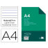 LIDERPAPEL Refill A4 100 sheets 100g/m2 horizontal with double margin 4 holes
