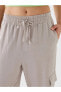 Фото #5 товара LCW Casual Beli Lastikli Düz Keten Karışımlı Kadın Pantolon