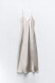 Фото #5 товара Атласное платье-комбинация с открытой спиной ZARA