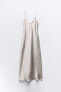 Satin open-back slip dress