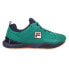 Фото #1 товара Fila Speedserve Energized Tennis Mens Green Sneakers Athletic Shoes 1TM01898-42