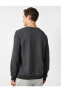 Erkek Gri Bisiklet Yaka Basic Sweatshirt 1yam71740lk