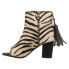 Фото #3 товара Roper Betsy Zebra Open Toe Booties Womens Size 6 M Casual Boots 09-021-0946-3210