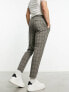 Фото #2 товара Only & Sons tapered fit check trousers with elasticated waist in grey