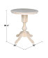 30" Round Top Pedestal Table- 34.9"H