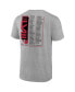 Фото #3 товара Men's Heather Gray San Francisco 49ers 2023 NFC Champions Two-Sided Roster Big and Tall T-shirt