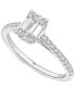 ფოტო #1 პროდუქტის GIA Certified Diamond Emerald-Cut Engagement Ring (1-1/4 ct. t.w.) in 14k White Gold
