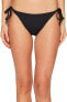 Letarte Womens 173892 String Bottoms Low-Rise Hipster Bikini Black Size Small