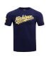 Фото #2 товара Men's Navy Michigan Wolverines Script Tail T-shirt
