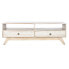 TV furniture DKD Home Decor White Natural Mango wood 130 x 40 x 45 cm