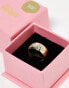 Фото #1 товара Pieces plated gift boxed chunky ring with scattered diamantes in gold