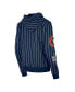 Фото #3 товара Women's Navy Houston Astros Pinstripe Tri-Blend Full-Zip Hoodie Jacket