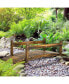 Charming Wooden Bridge Planter with Handrails for Garden Decor and Plant Growth