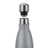 3 x Trinkflasche Edelstahl silber