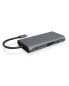 ICY BOX IB-DK4040-CPD - Wired - USB 3.2 Gen 1 (3.1 Gen 1) Type-C - 100 W - 3.5 mm - 10,100,1000 Mbit/s - Anthracite - Black