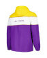 ფოტო #2 პროდუქტის Men's Purple LSU Tigers Center Line Half-Zip Raglan Hoodie Jacket