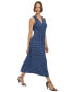 ფოტო #4 პროდუქტის Women's Printed V-Neck Midi Dress