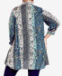 Фото #2 товара Plus Size Athena Print Collared Neck Blouse Top