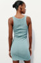 Фото #5 товара Платье из ткани с эффектом потертости в рубчик ZARA