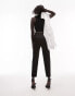 Фото #4 товара Topshop Petite Tailoring slim cigarette trouser in black