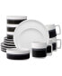 Фото #1 товара Colorstax Stripe 16-Piece Dinnerware Set, Service for 4