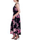 Фото #2 товара Petite Floral-Print Halter Maxi Dress