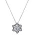 ფოტო #1 პროდუქტის Silver-Plated Cubic Zirconia Star Pendant Necklace